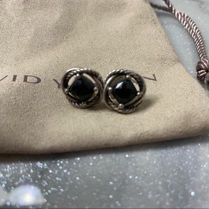 David Yurman Black Onyx Infinity Earrings